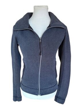 Lululemon Athletica En Route Gray Jacket Fleece Lined Active Full Zip Womens 4 S